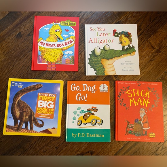Other - LOT (5) hardcover kids book bundle mixed silly children’s stories GUC